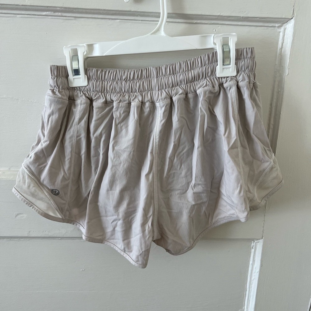 White Lululemon Hotty Hot Shorts
